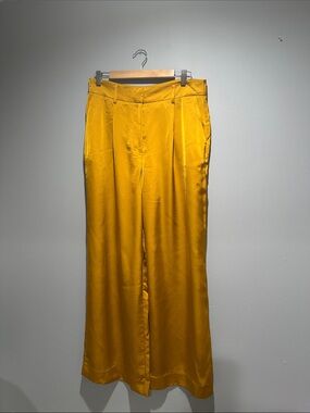 Nine West Women's Mustard Yellow Wide-Leg Pants